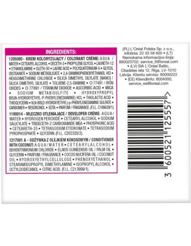 L'OREAL PARIS Casting Crème Gloss 210 Rojo Granate - Tinte Sin Amoníaco 115 ml