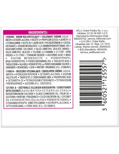 L'OREAL PARIS Casting Crème Gloss 210 Rojo Granate - Tinte Sin Amoníaco 115 ml