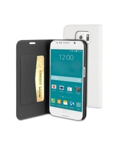 funda wallet folio función soporte blanca samsung galaxy s6 muvit MUSNS0180 kiwiku.com
