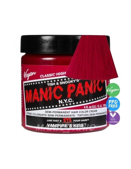 MANIC PANIC Classic Vampire's Kiss 118 ml - Tinte Semipermanente Rojo Intenso