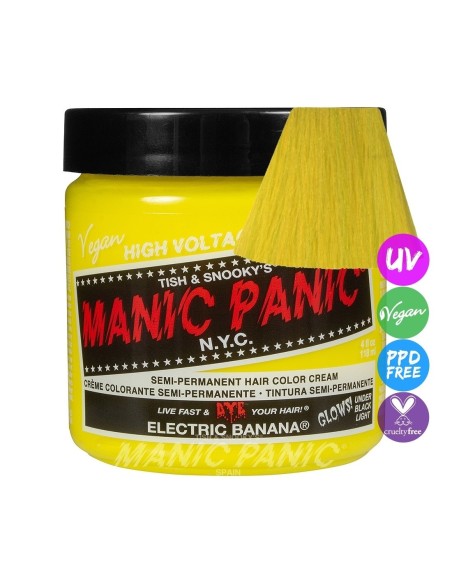 MANIC PANIC Classic Electric Banana 118 ml - Tinte Capilar Semipermanente Vegano
