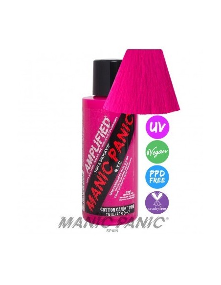 MANIC PANIC Amplified Cotton Candy Pink 118ml - Tinte Semipermanente Rosa Vegano