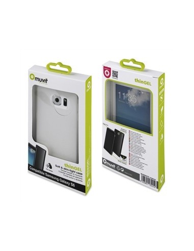 funda minigel ultrafina transparente samsung galaxy s6 muvit MUSKI0479 kiwiku.com