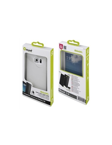 funda minigel ultrafina transparente samsung galaxy s6 muvit MUSKI0479 kiwiku.com