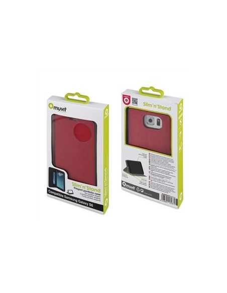 funda wallet folio función soporte rosa samsung galaxy s6 muvit MUSNS0181 kiwiku.com