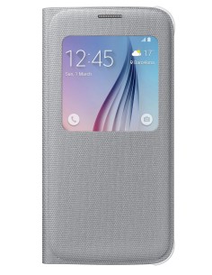 funda s view cover tela plata samsung galaxy s6 samsung SAEFCG920BS kiwiku.com