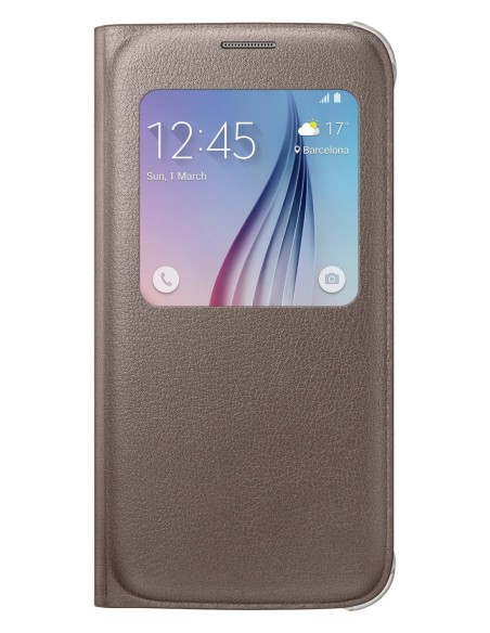 funda s view cover oro samsung galaxy s6 samsung SAEFCG920PF kiwiku.com