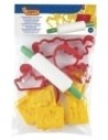 Jovi Plastilina 7/6r Multicolor Con 12 Moldes y Rodillo