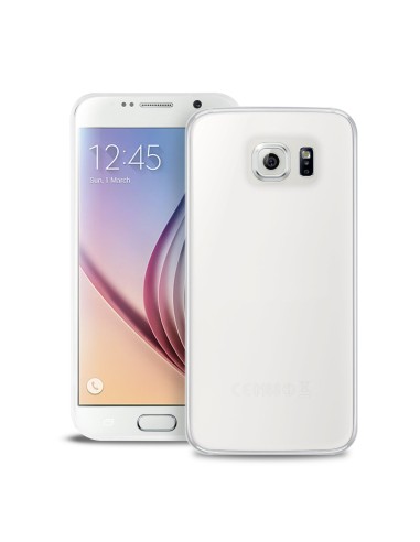 funda tpu ultraslim 0.3" transparente samsung galaxy s6 (protector pantalla incluido) puro PUCT016 kiwiku.com