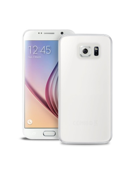 funda tpu ultraslim 0.3" transparente samsung galaxy s6 (protector pantalla incluido) puro PUCT016 kiwiku.com