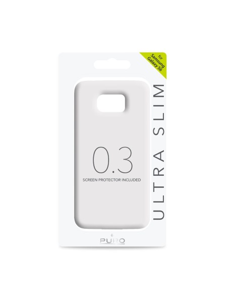 funda tpu ultraslim 0.3" transparente samsung galaxy s6 (protector pantalla incluido) puro PUCT016 kiwiku.com