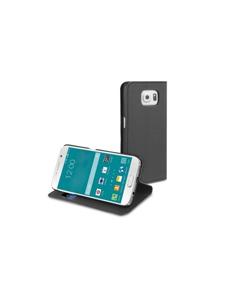 funda wallet folio función soporte negra samsung galaxy s6 muvit MUSNS0179 kiwiku.com