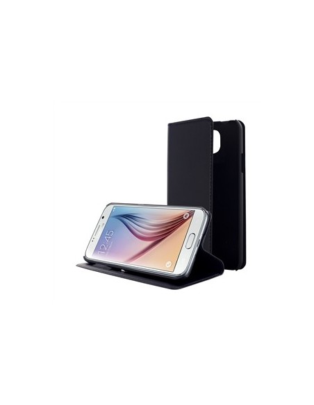 funda wallet folio función soporte negra samsung galaxy s6 muvit MUSNS0179 kiwiku.com