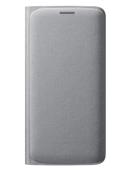 Samsung Flip Wallet - Funda de tela para Samsung Galaxy S6 Edge, color plateado: Kiwiku.com: Electrónica
