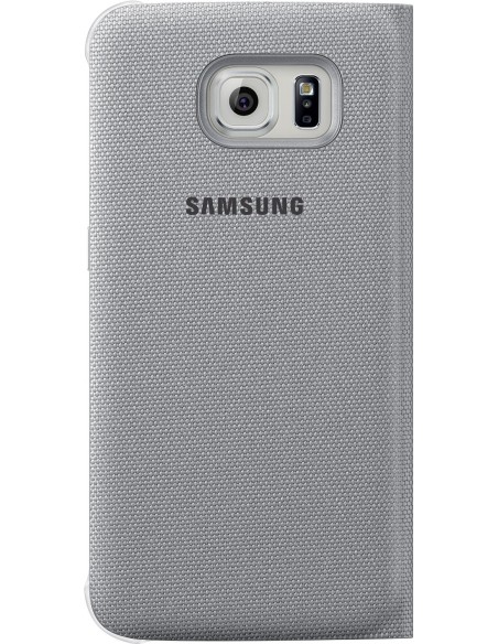 Samsung Flip Wallet - Funda de tela para Samsung Galaxy S6 Edge, color plateado: Kiwiku.com: Electrónica
