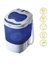 Adler Ad 8051 Mini Lavadora Portátil Carga Superior 3 Kg Azul y Blanco