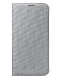 Kiwiku.com: Samsung Flip Wallet - Funda de tela para Samsung Galaxy S6, color plateado - Electrónica