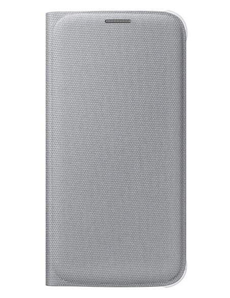 Kiwiku.com: Samsung Flip Wallet - Funda de tela para Samsung Galaxy S6, color plateado - Electrónica