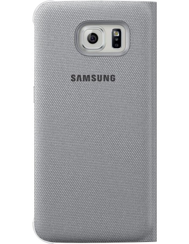 Kiwiku.com: Samsung Flip Wallet - Funda de tela para Samsung Galaxy S6, color plateado - Electrónica