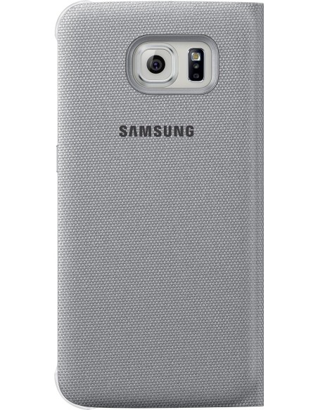 Kiwiku.com: Samsung Flip Wallet - Funda de tela para Samsung Galaxy S6, color plateado - Electrónica