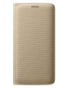 Funda samsung galaxy s6 edge flip wallet original dorada
