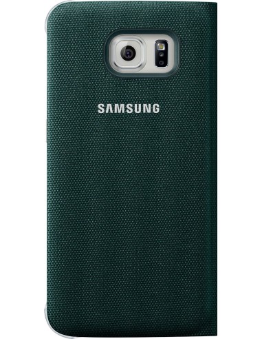 Funda Original Samsung Galaxy S6 Edge Tela Flip Wallet Verde EF-WG925BGEGWW kiwiku.com