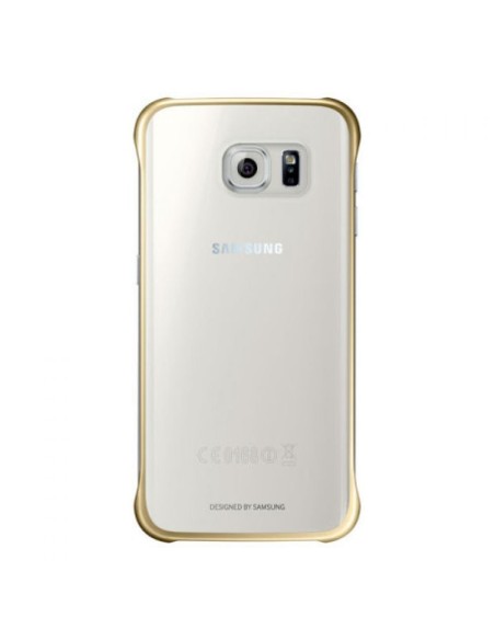 Samsung S6 Edge Clear Cover Gold, EF-QG925BFEGWW: Kiwiku.com: Electrónica