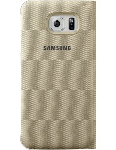 Funda Samsung Galaxy S6 Flip Wallet Original Dorada EF-WG920BFEGWW kiwiku.com 2