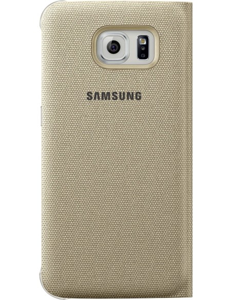 Funda Samsung Galaxy S6 Flip Wallet Original Dorada EF-WG920BFEGWW kiwiku.com