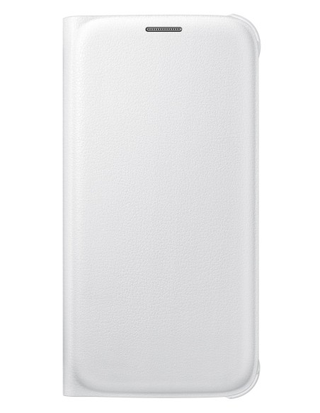Funda Original Samsung Galaxy S6 Flip Wallet Blanca EF-WG920PWEGWW kiwiku.com