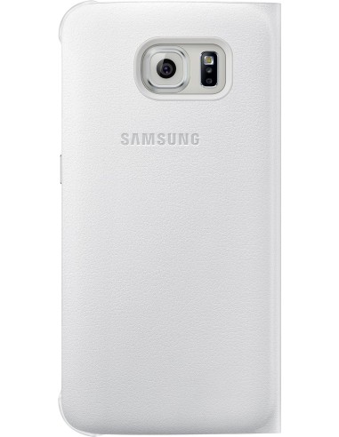 Funda Original Samsung Galaxy S6 Flip Wallet Blanca EF-WG920PWEGWW kiwiku.com