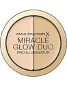 Max Factor Miracle Glow Duo Highlighter Light 10 - Iluminador en Polvo Tonos Dorado y Rosa