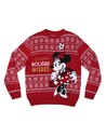 CERDA Jersey Punto Navideño Minnie, Color Rojo, Talla M