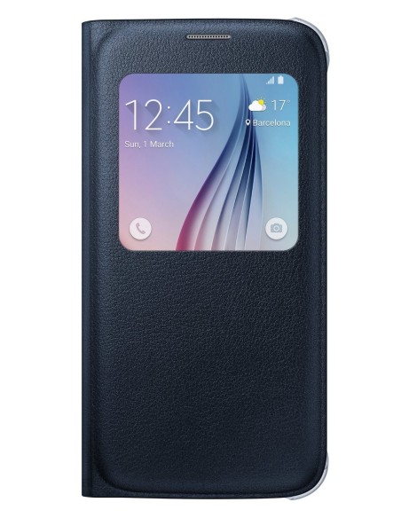 Samsung S View - Funda para Samsung Galaxy S6, color negro: Kiwiku.com: Electrónica