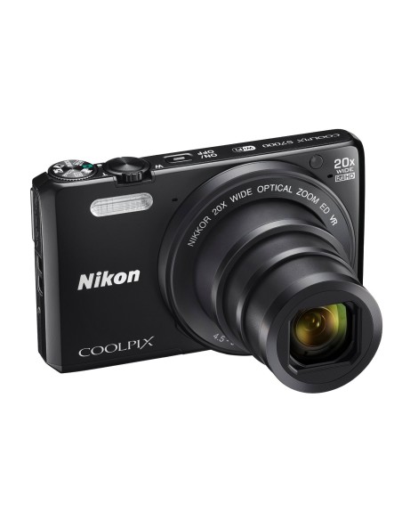 Nikon Coolpix S7000 - Cámara digital de 16 MP (zoom 20x, HD, pantalla LCD de 3, WiFi + NFC) color negro - Electrónica - Kiwiku.