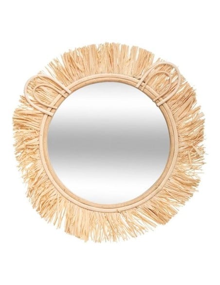 atmosphera_espejo_infantil_león_de_rafia_beige_38_cm_3560237549743_oferta