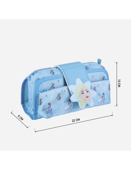 Estuche Portatodo Frozen II Azul de CERDA - Kiwiku