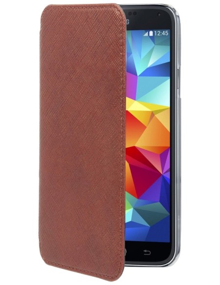 Muvit Cristal - Funda folio para Samsung Galaxy S5 i9500, diseño Made in Paris, rojo y oro - Electrónica - Kiwiku.com