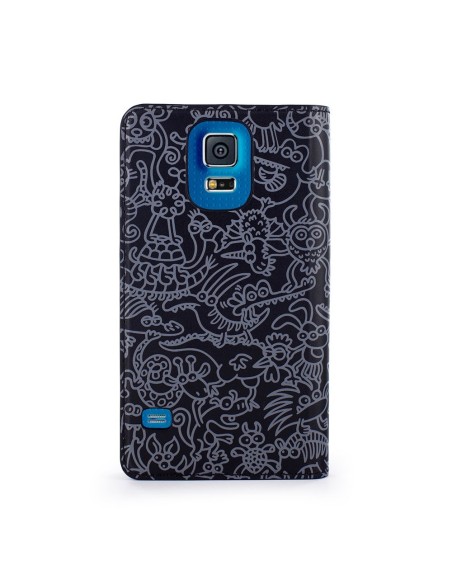 Kiwiku.com: Kukuxumusu KUFM164 - Funda folio para Samsung Galaxy S5, diseño animalario - Electrónica