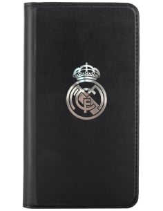 Kiwiku.com: Real Madrid RMFM012 - Funda folio para Samsung Galaxy S5, diseño escudo plateado, negro - Electrónica