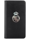 Funda folio negra escudo plata samsung galaxy s5 real madrid