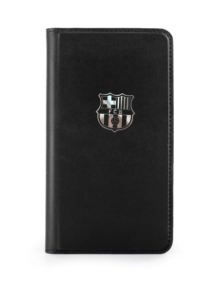 FC Barcelona BRFM061 - Funda folio para Samsung Galaxy S5, diseño con logo relieve plateado, negro: Kiwiku.com: Electrónica