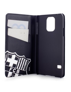 FC Barcelona BRFM061 - Funda folio para Samsung Galaxy S5, diseño con logo relieve plateado, negro: Kiwiku.com: Electrónica 2