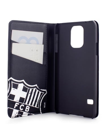 FC Barcelona BRFM061 - Funda folio para Samsung Galaxy S5, diseño con logo relieve plateado, negro: Kiwiku.com: Electrónica