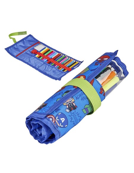 cerda_estuche_escolar_con_accesorios_the_avengers_capitán_américa_azul_(22_pcs)_8445484120400_oferta