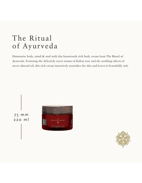 RITUALS Ayurveda Balancing Body Cream 220ml - Crema Corporal Hidratante Unisex | Kiwiku  