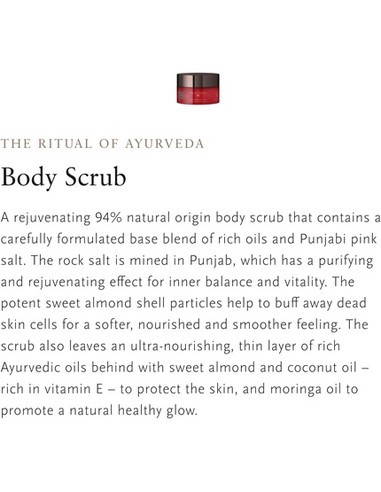 RITUALS Ayurveda Rejuvenating Body Scrub 300gr - Exfoliante Corporal Natural | Kiwiku  