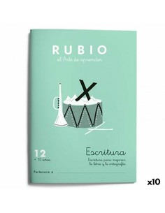 rubio_cuaderno_de_escritura_y_caligrafía_nº12_a5_español_20_hojas_(10_unidades)_infantil_9788417427634_oferta