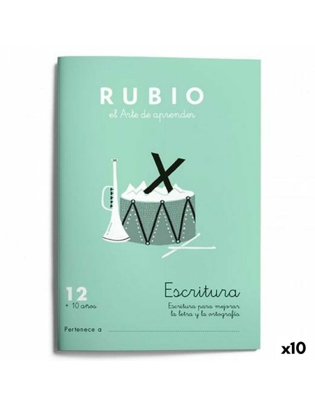 rubio_cuaderno_de_escritura_y_caligrafía_nº12_a5_español_20_hojas_(10_unidades)_infantil_9788417427634_oferta