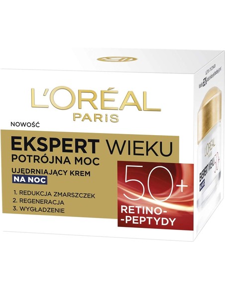 L'OREAL PARIS Age Specialist Expert 50+ Crema Noche Antiarrugas 50 ml - Kiwiku  